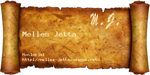 Melles Jetta névjegykártya